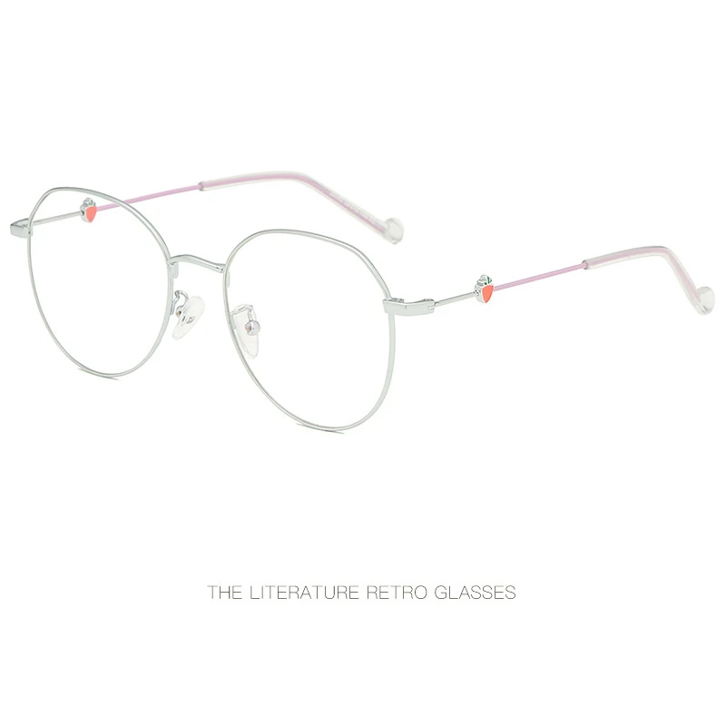 New metal polygonal glasses frame Fashion design trend women's flat mirror Retro art decorative glasses frame