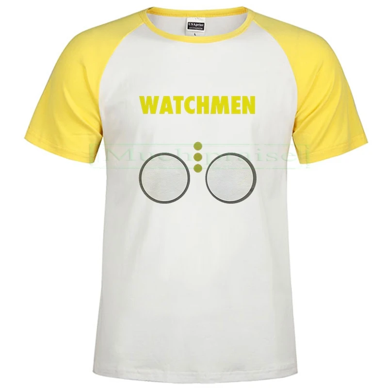 2020One piece Watchmen футболка Летняя белая футболка Графический camiseta masculina забавная уличная футболка мандалориан - Цвет: Raglan yellow 209