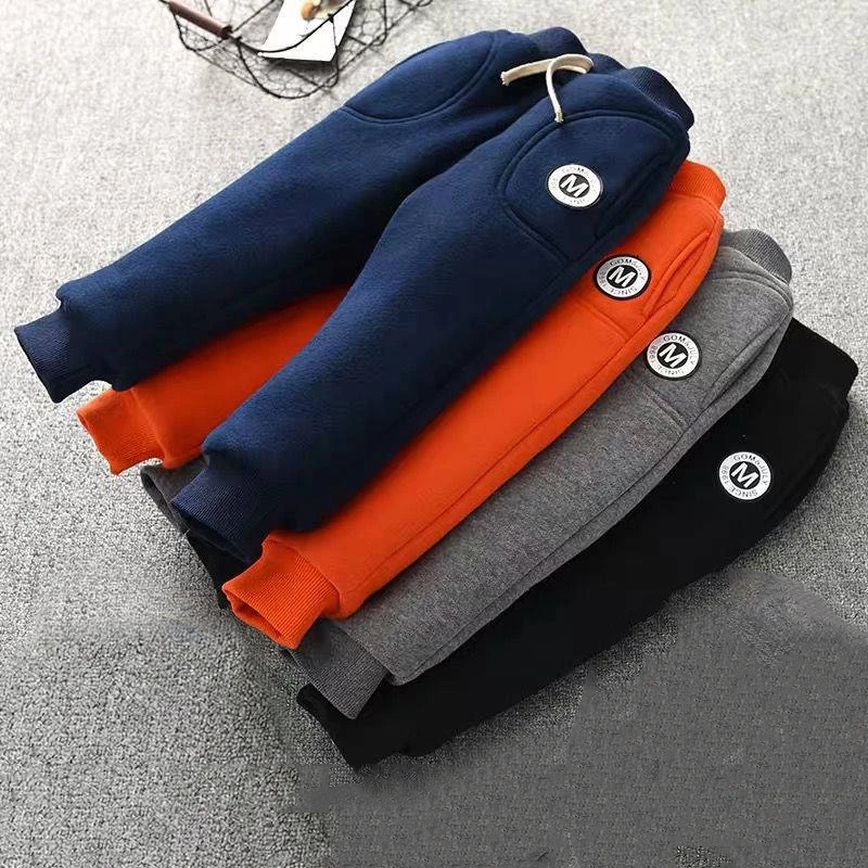 

Baby Trousers Winter Clothes Boys and Girls Plus Velvet Thick Trousers Infant Children Three Layers Outside Wearing Warm Pants
