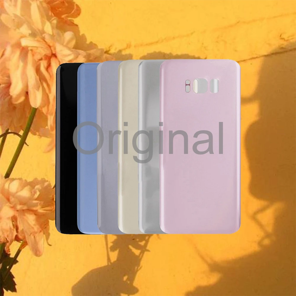 10 шт. Оригинальная крышка батареи задняя Корпус крышка для Samsung Galaxy S8 g950 S8 плюс G955 G955F с водонепроницаемый стикер