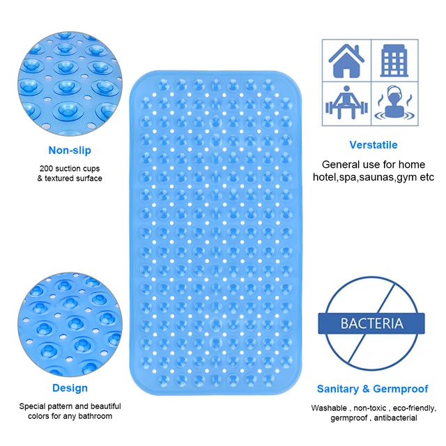  Sector Corner Shower Mat Non-Slip Mildew Resistant Quadrant Bath  Mat Antibacterial Suction Mat for Shower or Bathtub, Anti-Slip Bathtub Mat,  : Home & Kitchen