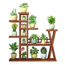Indoor Balcony A Living Room Solid Wood Quality Potted Plant Meaty Multi-storey Household Anticorrosive Wood Flowerpot Frame