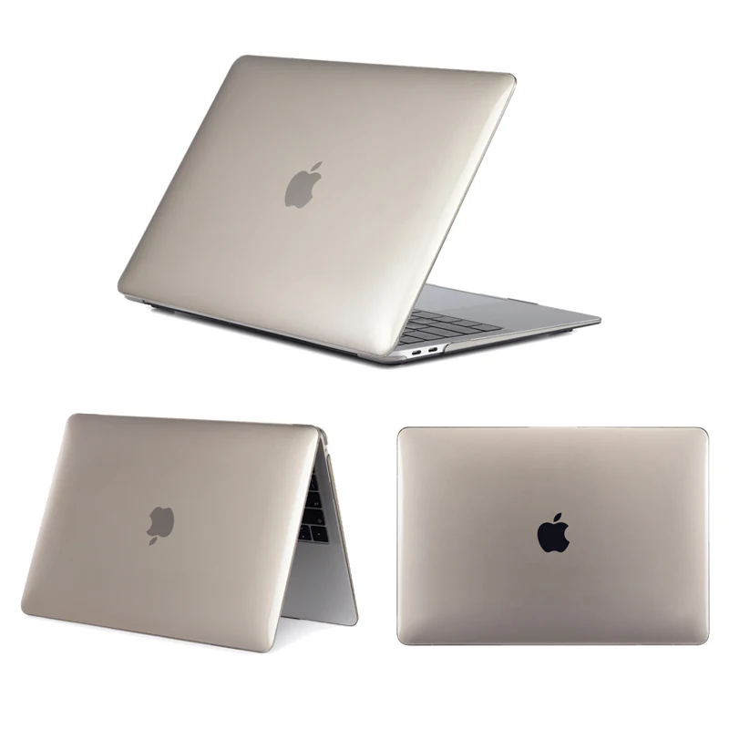 Матовый полный чехол для ноутбука MacBook Air 13 A1932 Pro retina 11 12 13 13,3 15 15,4 сенсорный экран, для Macbook New Pro 13 A2159 - Цвет: crystal  Gray