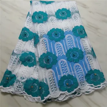 

Embroidered African French Lace 2019 High Quality Nigerian Lace Fabric Dubai Tulle French Lace Material Fabric With Stones