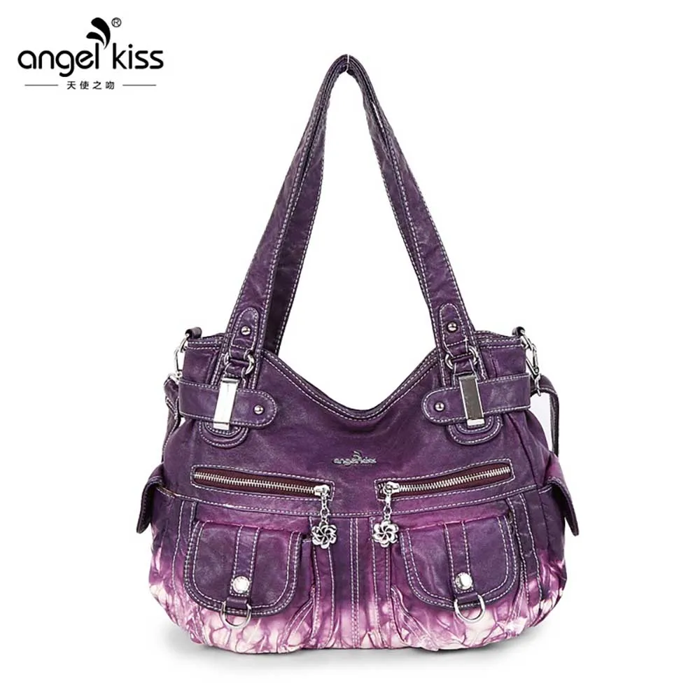 

Women Bag Angelkiss Brand Handbag PU Leather Crossbody Shoulder Bag For Women Large Capacity Ladies Fashion Casual Tote Handbag