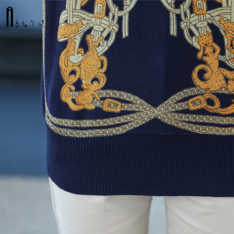 ASLTW Высококачественный свитер женский зимний длинный рукав мягкие Пуловеры джемпер Плюс Размер О-образный вырез с принтом свитер женский