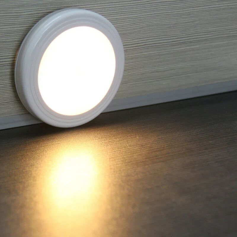 

Night Light Stair Lamp LED Wireless Round Mini PIR Auto Motion Sensor Infrared