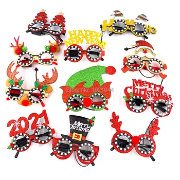 

New Designed Christmas Glasses LED Light up Glasses Flashing Christmas Party Glasses Christmas Gift Glow Party Supplies