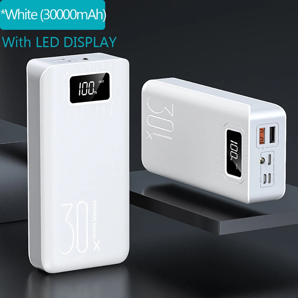 best power bank for iphone FERISING 30000mAh Power Bank LED Digital Display Dual USB External 30000 mah Pover banks Battery Portable Powerbank for Xiaomi samsung battery pack Power Bank