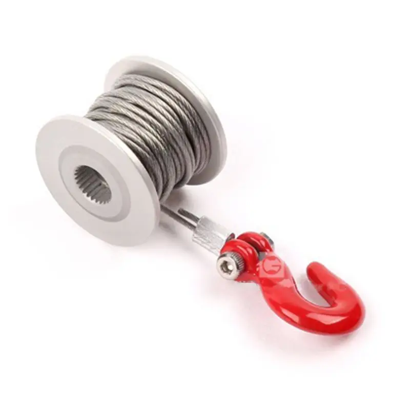 

Rc 25t Servo Winch Drum Trailer Hook for 1/10 Rc Crawler Car Axial Upgrade Parts C63C
