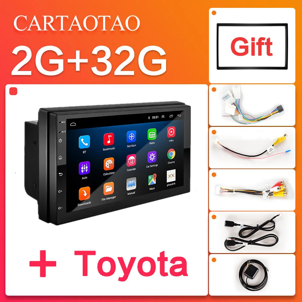H-9217B-2G-Toyota 2 din " Универсальный Android 8,1 навигационный радио Автомобильный мультимедийный стерео плеер для Toyota Nissan hyundai KIA RIO - Цвет: H-9217B-2G-Toyota