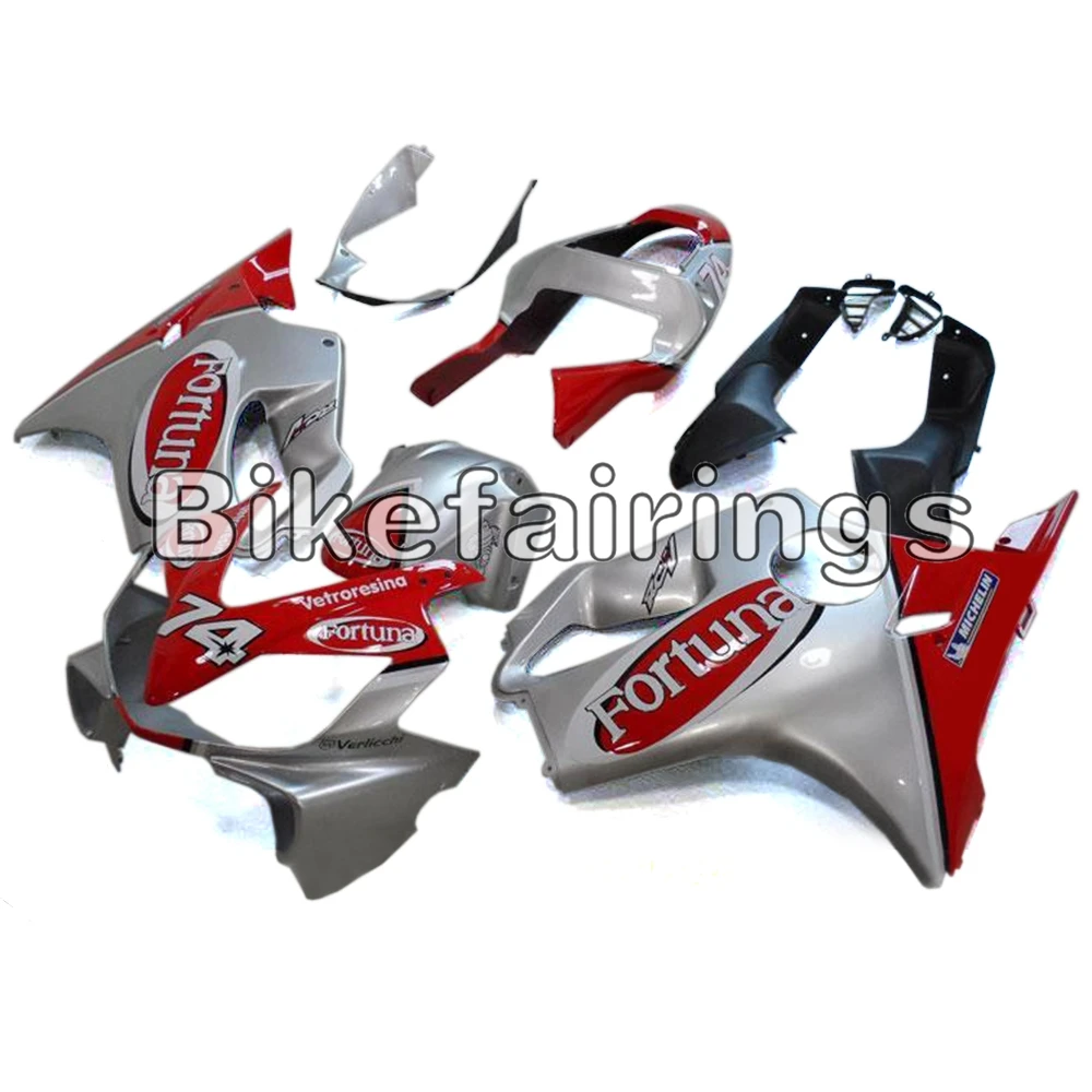 Полный комплект обтекателя Для Honda VTR1000 2000 2001 2002 2003 ABS пластик мотоциклетный кузов серебристый красный чехлы