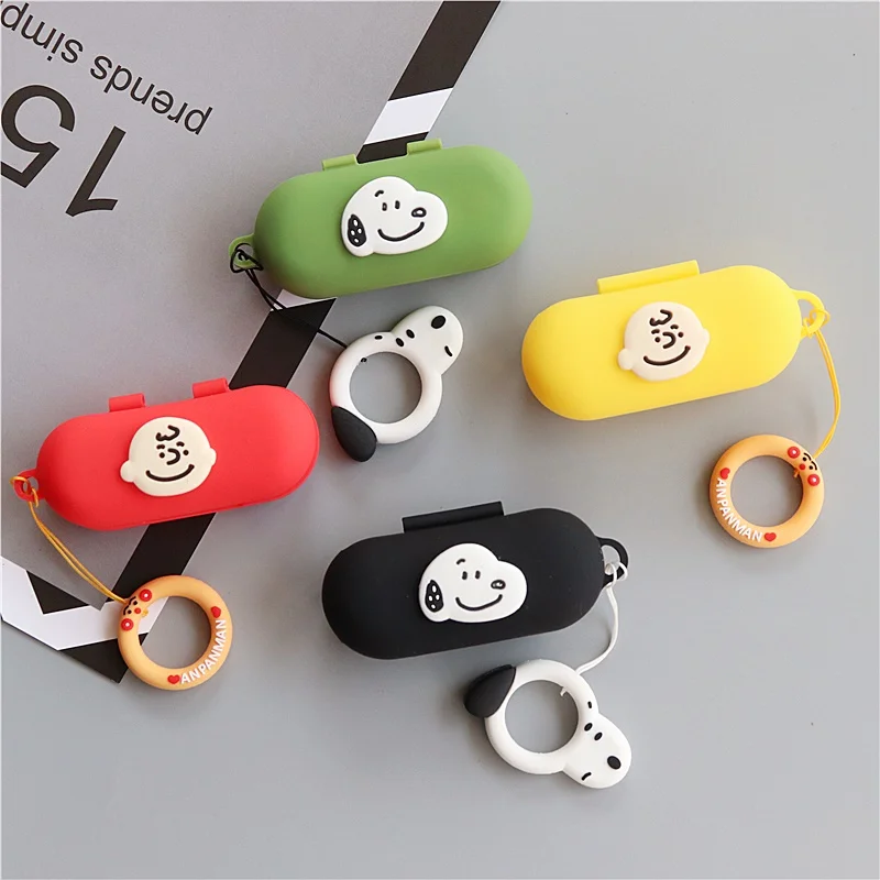 

Cartoon Cute Dog Silicone Protective Case Storage Bag For Huawei FreeBuds For Honor Flypods Lite Youth Version With Finger Strap