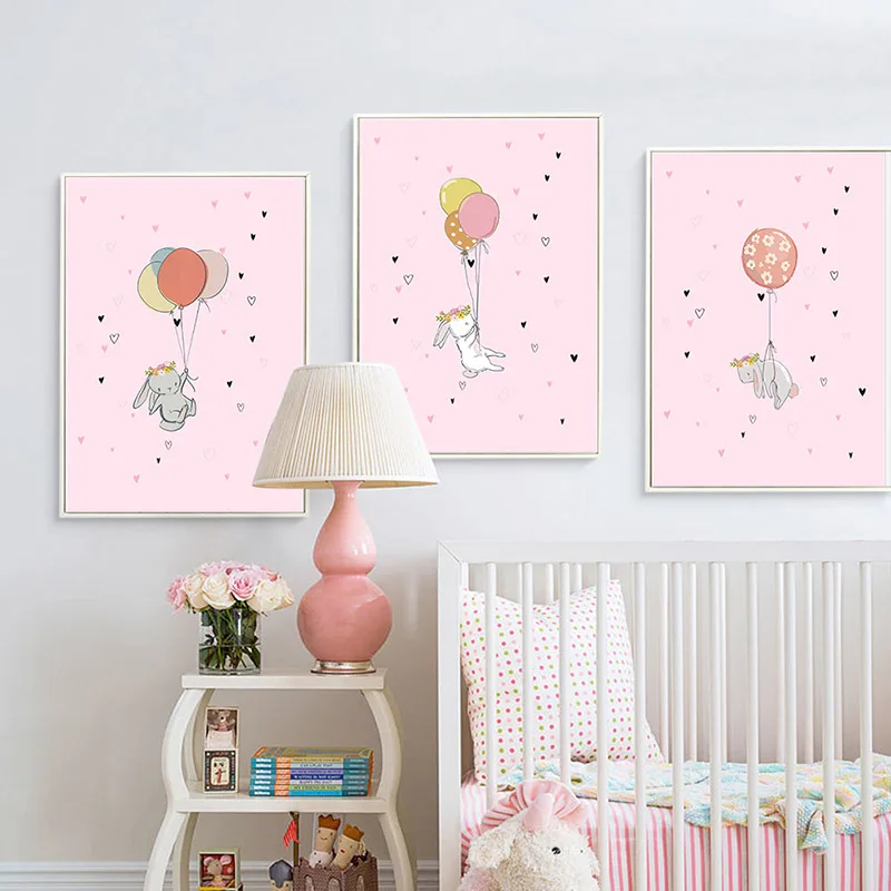 Popigist-Nordic-Cartoon-Schwarz-Und-Wei-Kaninchen-Superman-Tier-Leinwand-Kunstdruck-Poster-Bild-Wand-Kinder-Schlafzimmer