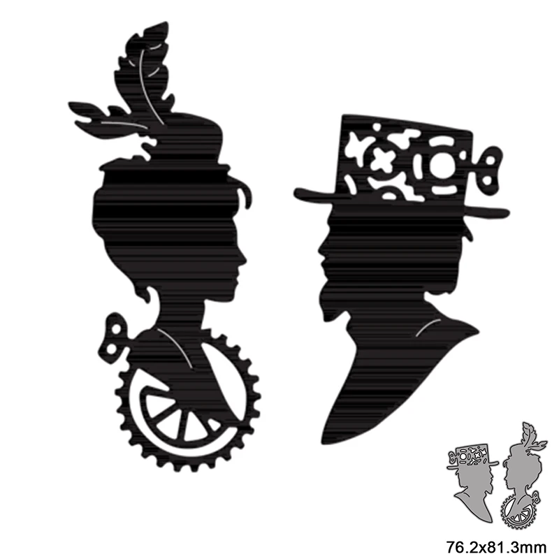 

Machine Men And Women Metal Cutting Dies For DIY Scrapbook Cutting Die Paper Cards Embossed Decorative Craft 2021 New