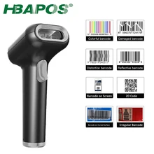 HBAPOS 1D 2D Scanner de codes à barres Portable USB QR Image Scanner de codes à barres filaire Portable USB le lecteur de câble lecteur de codes à barres Scanner
