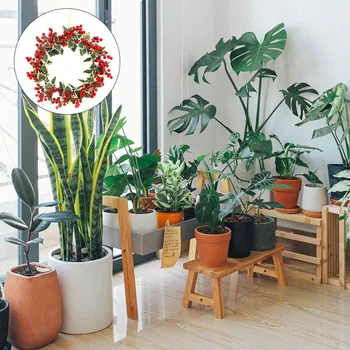 

Christmas Wreath Ring Wreath Adornment Simulation High Quality Decorative Wreath for Holiday Gift