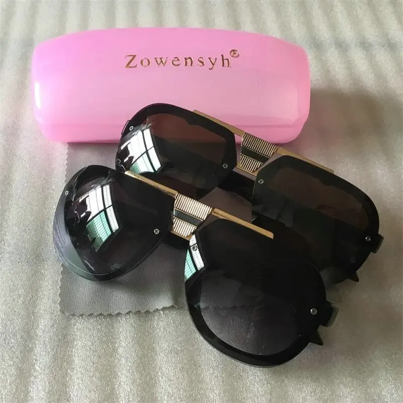 

Zowensyh Fashion Men's fashion UV400 sunglasses metal frame sunglasses UV protection UV400 women men sun glasses