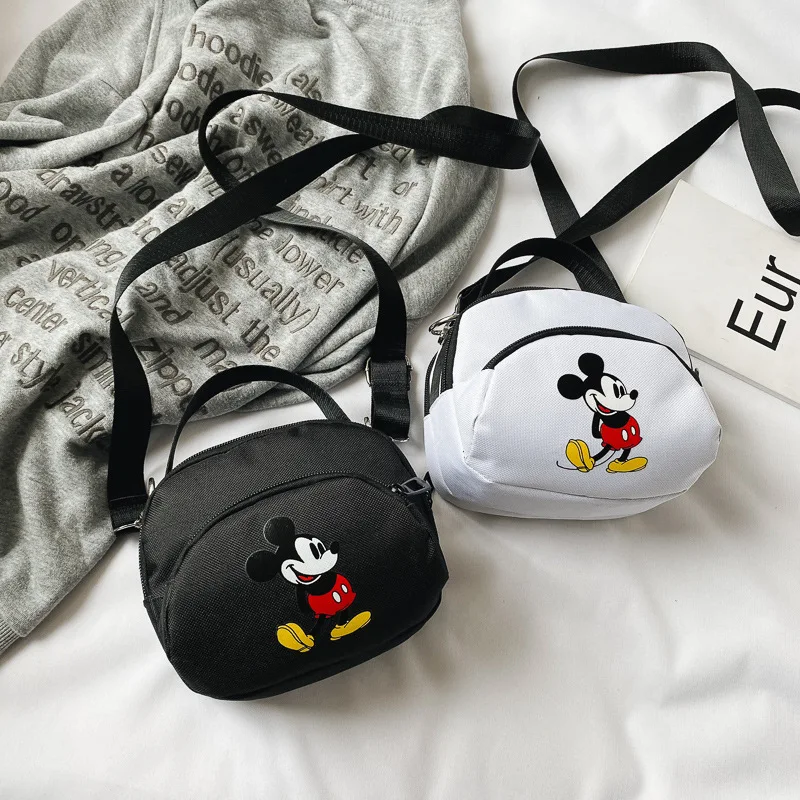 Disney nuevo casual mensajero bolsa mujer lienzo de estudiante Bolsa Bandolera de dibujos animados salvaje Bolso pequeño bolso cuadrado