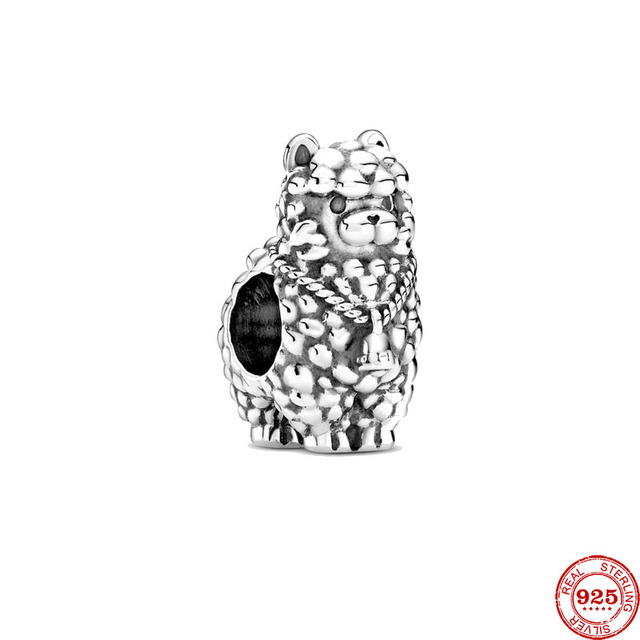 Theo Bear Pig Animal Kingdom Cat Dog Unicorn Bead Fit Original Pandora Charms Silver 925 Bracelet For Women Fashion Jewelry