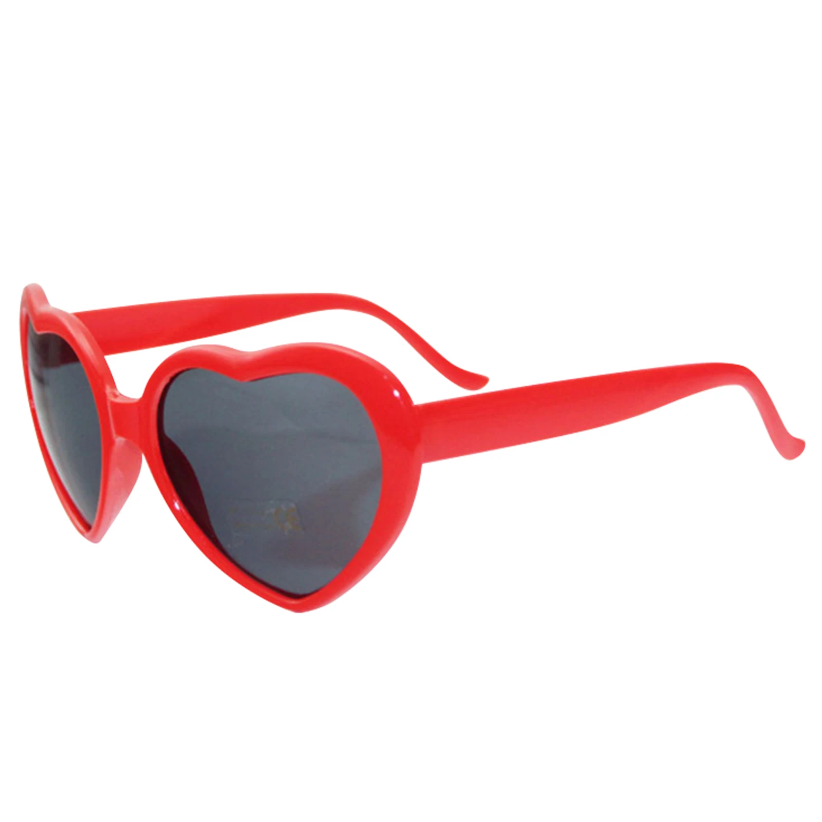 1pc Red Heart Shape Diffraction Grating Party Rave Glasses Plastic, Orbit Light Show Fireworks Refraction Laser Glasses 