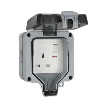 

AC 250V IP66 Waterproof Outdoor Power Socket 13A Single Standard Electrical Outlet Socket