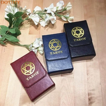 

High Quality Tarot Storage Box Double Leather Collection Board Game Card Box Portable Tarot Card Palmbox