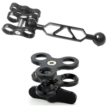 

Aluminum Alloy Ball Joint Arms 3 Section Ball Joint Clamp for GoPro Black & Dual Ball Joint Arm and 2 Butterfly Clip