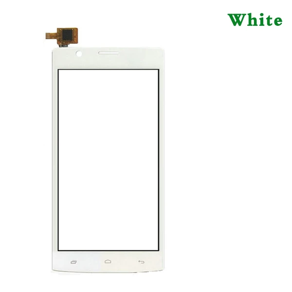 Замена высокого качества 4," для Fly FS501 сенсорный экран дигитайзер Датчик внешняя стеклянная панель объектива - Цвет: Белый