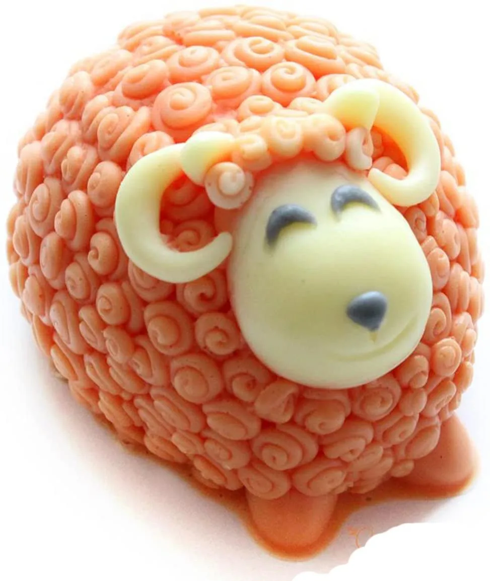3D силиконовая форма для свечей овцы Fondant шоколада мусса кубика льда пуддинга