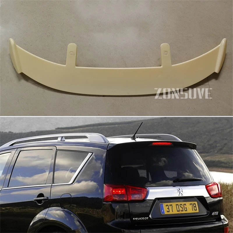 Per Peugeot 4007 Spoiler Abs Plastica Hatchback Suv Tetto Ala Posteriore Kit Accessori