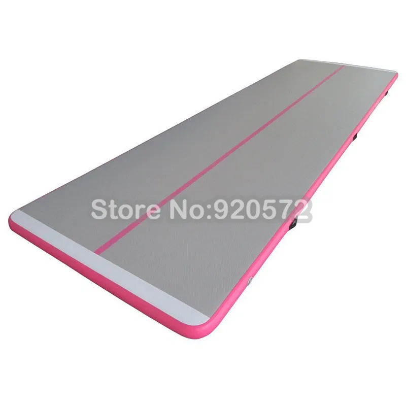 pink single line Насос 6x6X0,2 м высокая гимнастическая воздушная дорожка, воздушный пол, качающийся воздушный пол с соединением - Цвет: pink single line