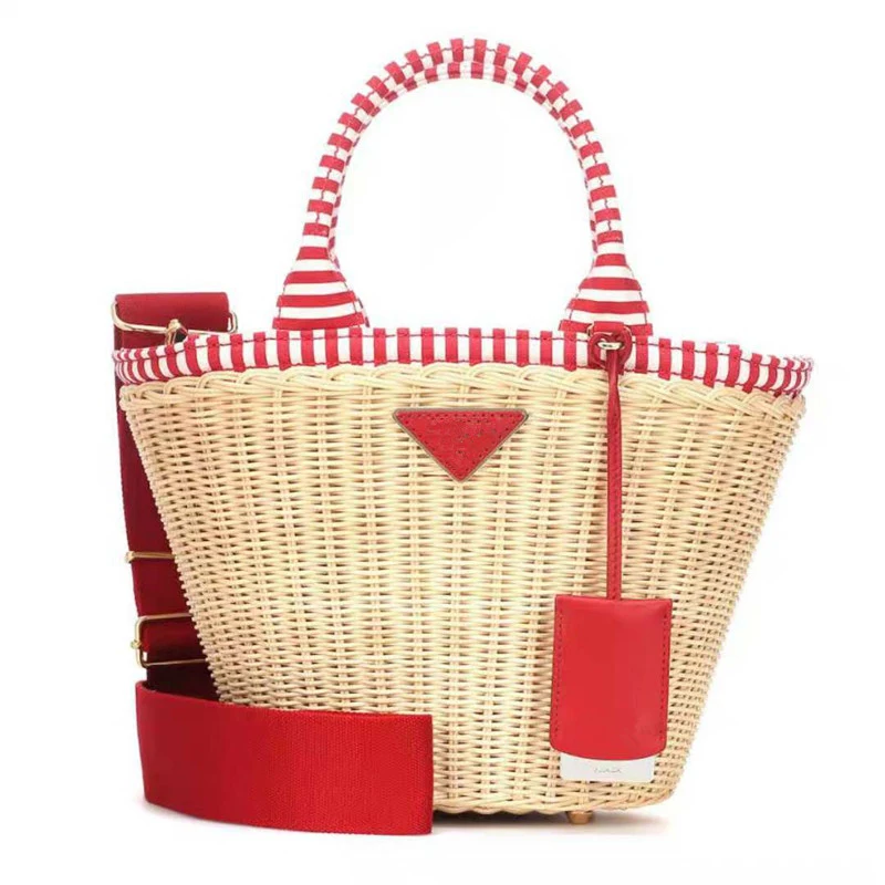 Роскошные женские сумки дизайнерские женские сумки из ротанга Пляжные Сумки из натуральной кожи высокого качества роскошные оригинальные брендовые сумки с логотипом