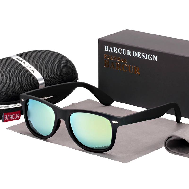 BARCUR ретро мужские солнцезащитные очки винтажные модные классические Брендовые женские солнцезащитные очки унисекс UV400 - Цвет линз: Gold