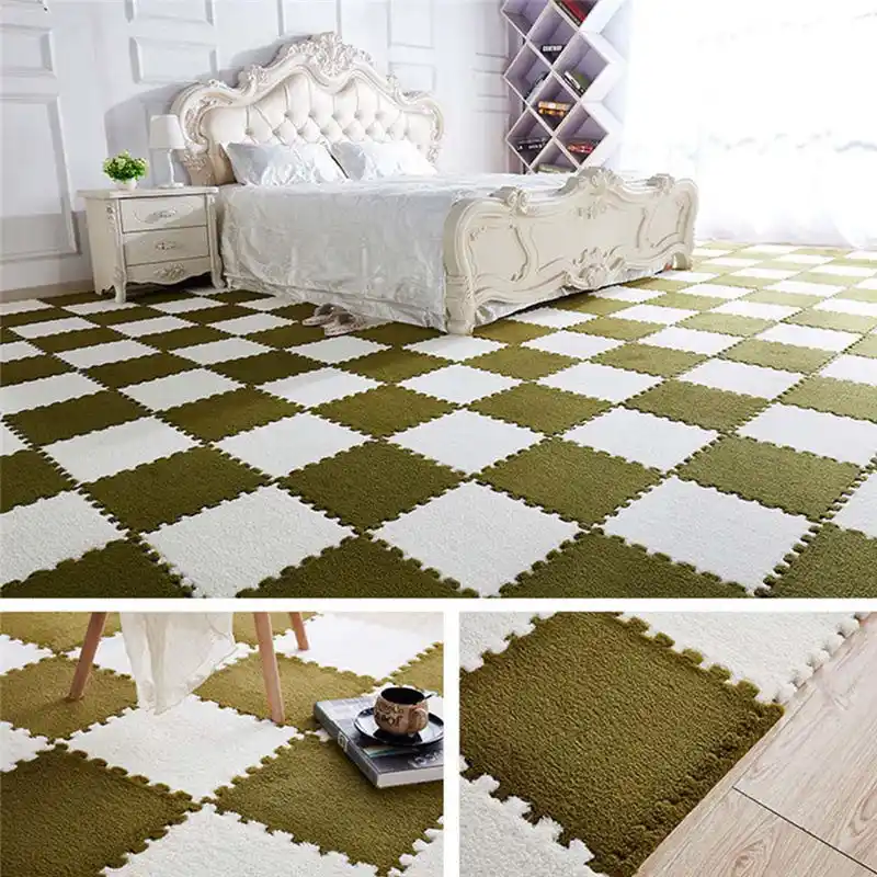 Waterproof Plush Floor Mats For Kid Play Mat Interlocking Exercise