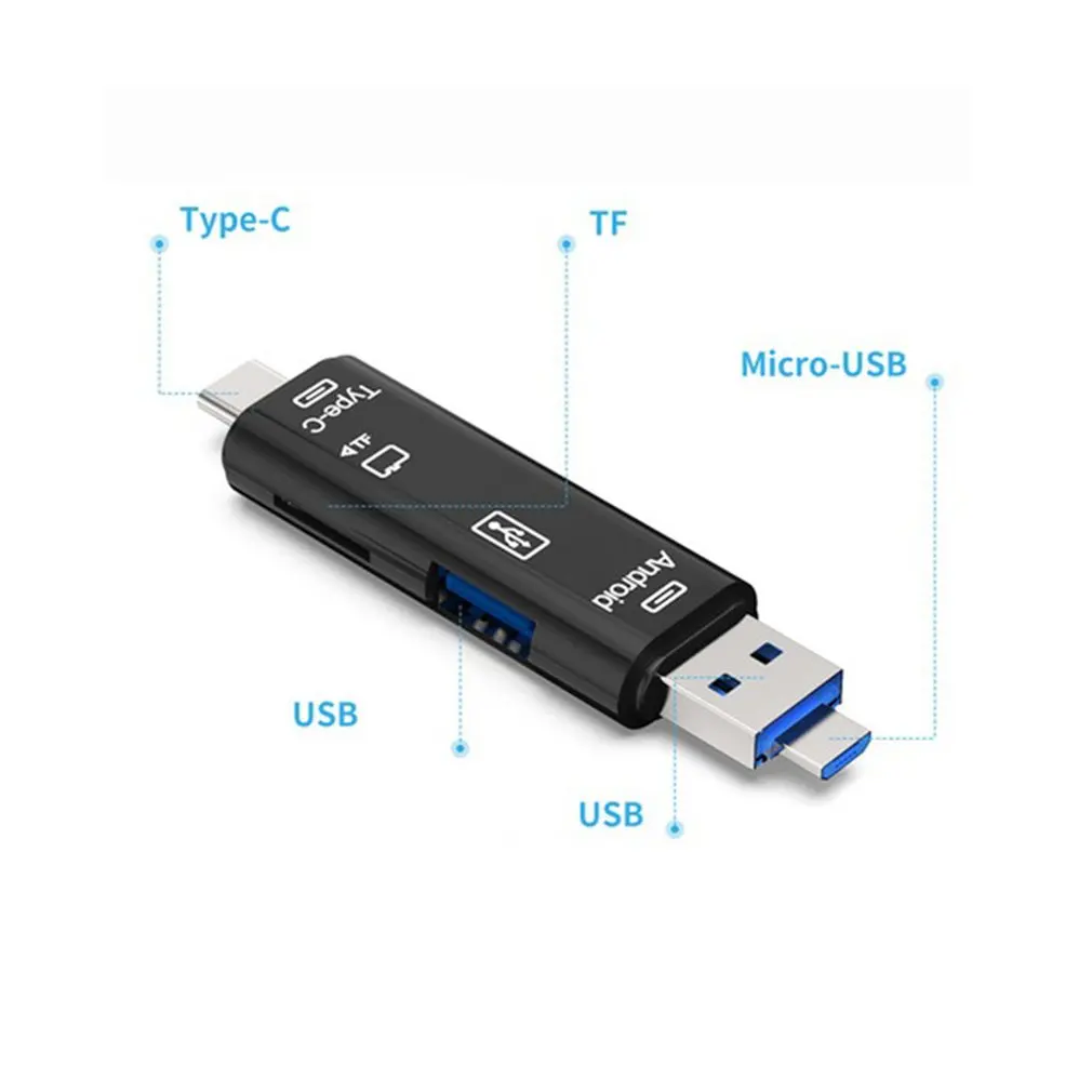 USB кардридер Type C Micro SD OTG адаптер для карт 3 в 1|Картридеры| |