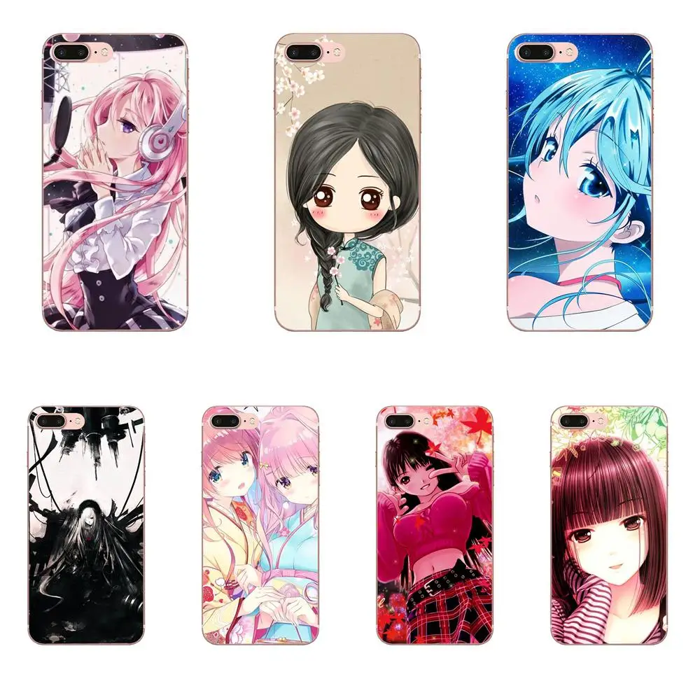 Милая японская аниме девушка для HTC Desire 530 626 628 630 816 820 830 One A9 M7 M8 M9 M10 E9 U11 U12 Life Plus