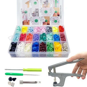 360/150/50 Sets T5 Plastic Snap Button with Snaps Pliers Tool Kit & Organizer Containers,Easy Replacing Snaps,DIY Family Tailor