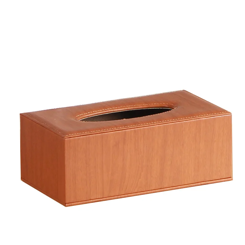 

1 * Tissue Box Rectangle Faux Leather Tissue Storage Box Paper Holder Case Cover Living Room Home Car Table Decor