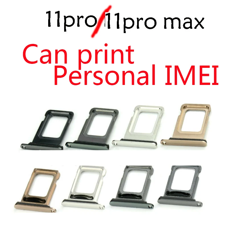 Conector de lector individual/Dual para iPhone 11 Pro,11 Pro max, soporte de la bandeja de la ranura con anillo impermeable, puede imprimir IMEI