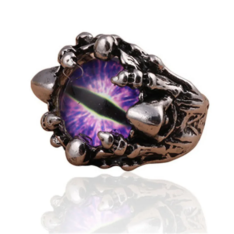 Gothic Punk Ring Men Retro Dragon 