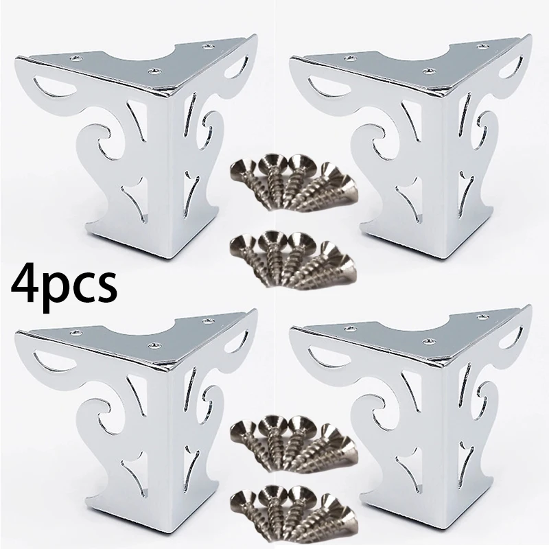 

4pcs Attachment Sofa Legs Placing Cupboard Tea Table Metal Wooden Couch Bench Cabinet Furniture Feet Accessories