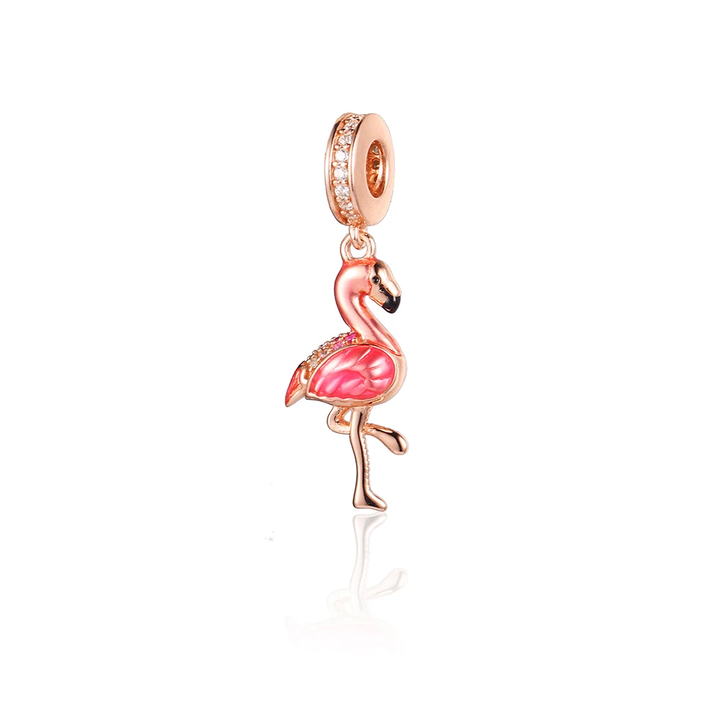 Flamingo Charms Fit Pandora Gelang Asli 