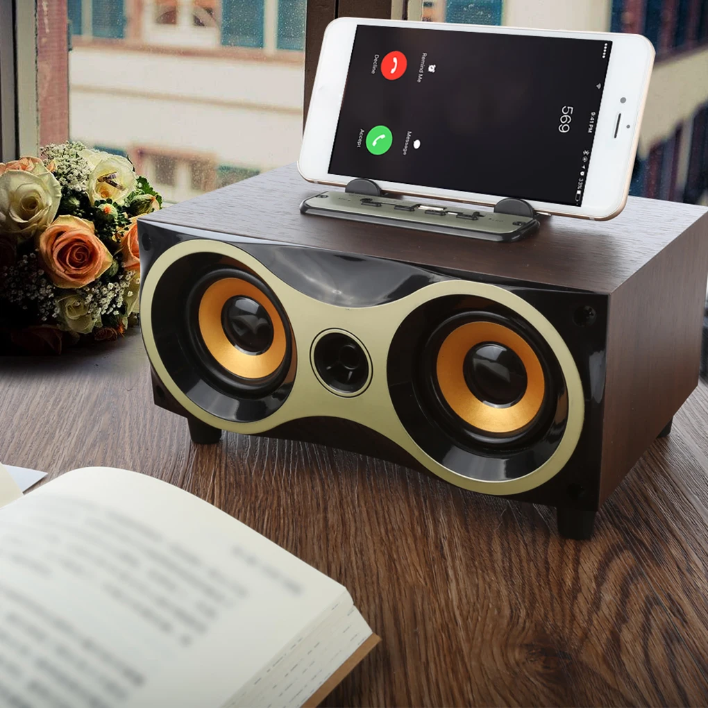 Bluetooth 2,1 винтажный деревянный музыкальный плеер с динамиком беспроводные портативные перезаряжаемые динамики Soundbox FM радио