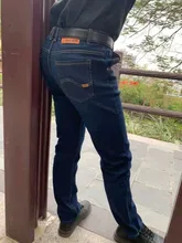 Jantour marca primavera verano Pantalones vaqueros de los hombres pantalones vaqueros de jean para hombre Slim Fit alto hombre pantalones de algodón pantalones de vaquero azul de Moda hombre más gran tamaño 40