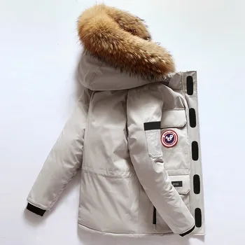 

90% Down Jackets Men Winter puffer jacket Fashion Thick Warm Parkas Fur Duck Down Coats Casual Man Waterproof Canadian New Goose