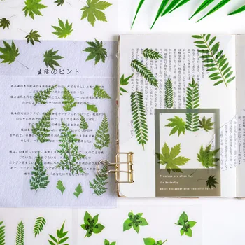 

Vintage Fall Leave Plants Flowers Bullet Journal Decorative Sticker Label Diary Stationary DIY Album Sticker Flakes Scrapbooking