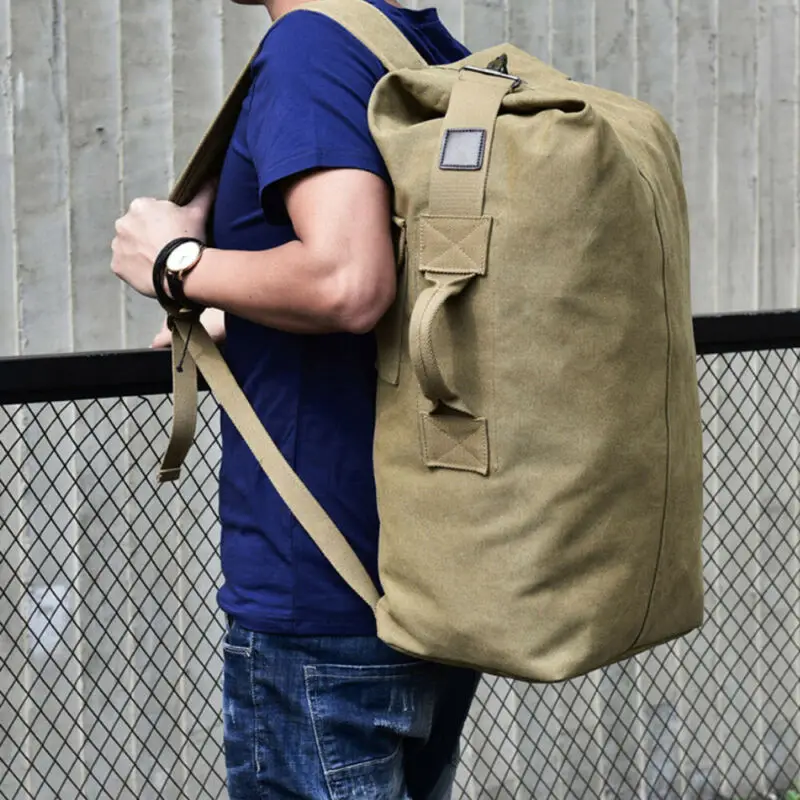 Мужской Открытый Холст Дорожный Многофункциональный рюкзак простой большой емкости Спортивная дорожная сумка походный чемодан