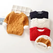 Детские зимние пуловеры; свитер для малышей; плотный теплый вельветовый свитер; детская верхняя одежда; пальто для мальчиков и девочек; От 0 до 13 лет одежда