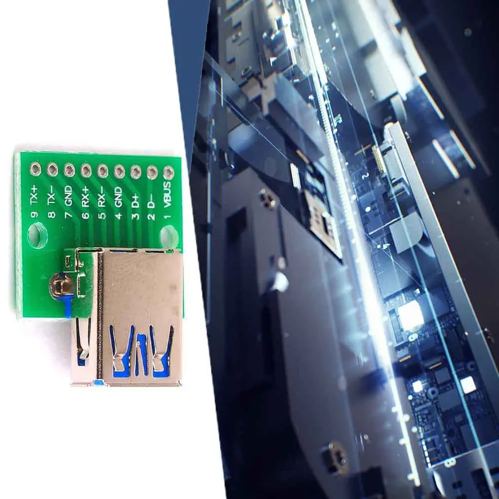 Usb 3,0 Женский к Dip модуль Плоский к прямой штекер адаптер плата женский конверсионная плата Dip 2,54 мм Pin